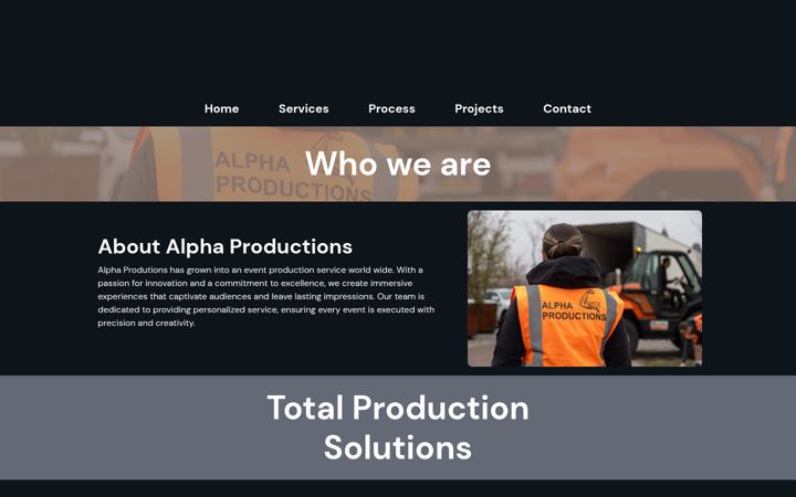 Screenshot of alpha.productions