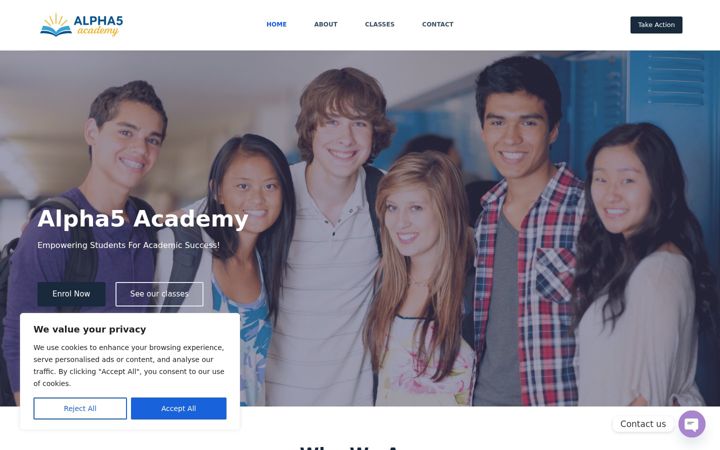 Screenshot von alpha5-academy.com