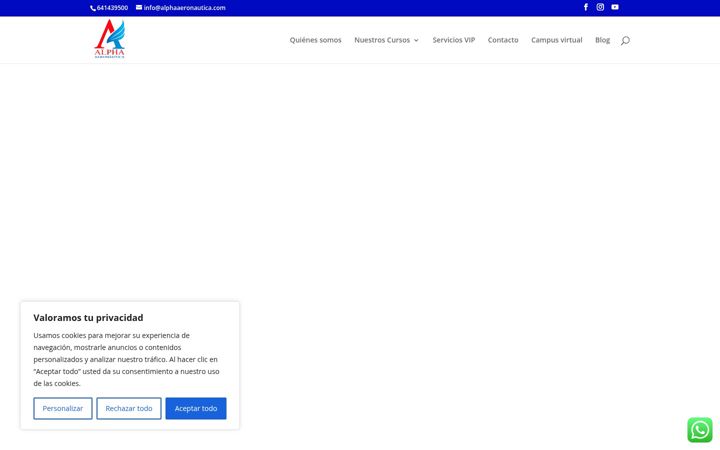Screenshot of alphaaeronautica.com