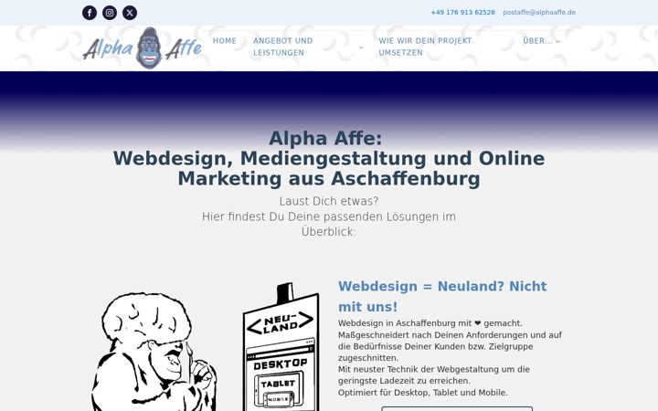 Screenshot of alphaaffe.de