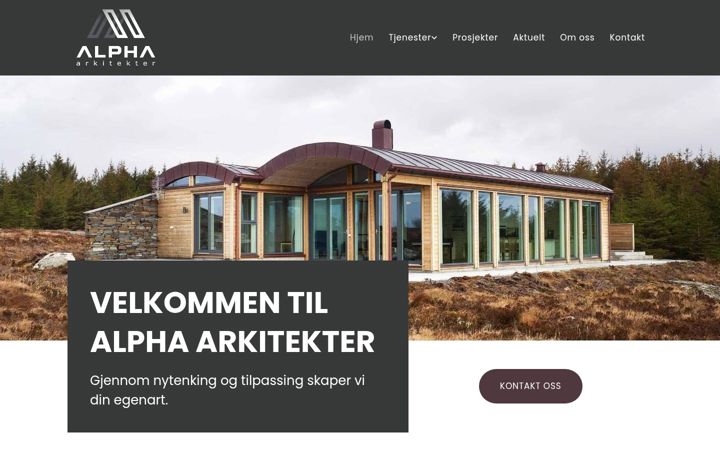 Screenshot of alphaarkitekter.no