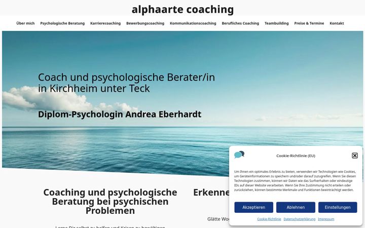 Screenshot stránky alphaarte-coaching.de
