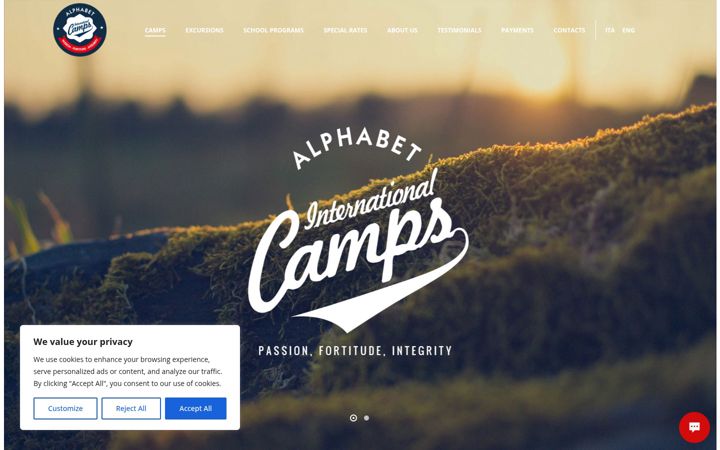 Screenshot of alphabetcamps.com