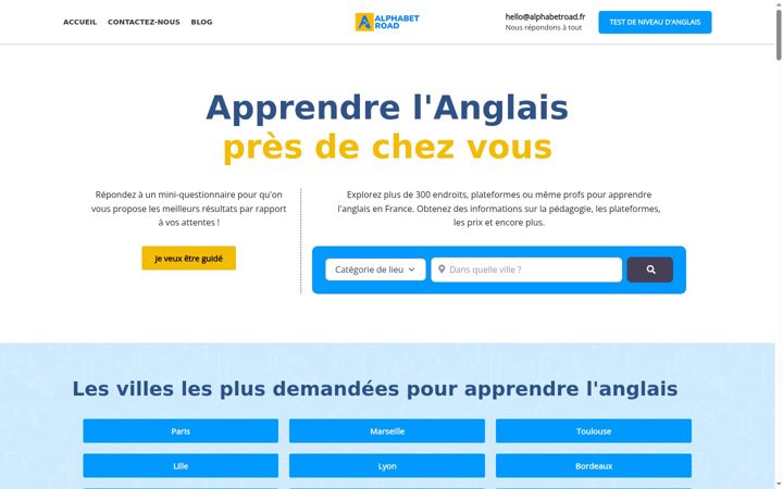 Screenshot of alphabetroad.fr