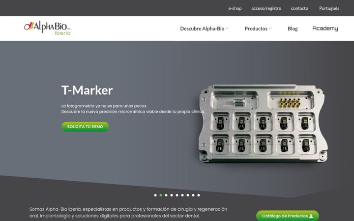 Screenshot of alphabio-iberia.com