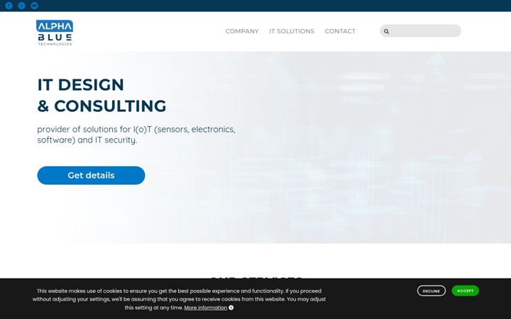 Screenshot of alphablue.tech