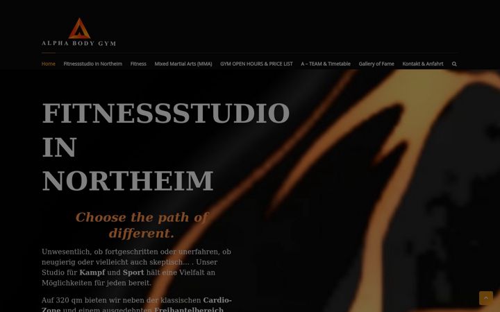 Screenshot of alphabodygym.de