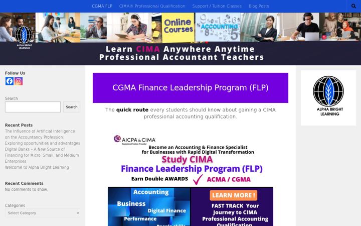 Screenshot of alphabrightlearning.com