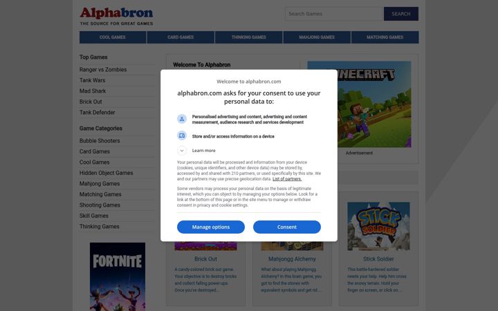 Screenshot of alphabron.com