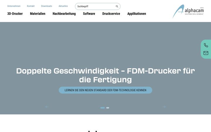 Screenshot of alphacam.ch