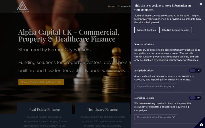 Screenshot of alphacapitaluk.com
