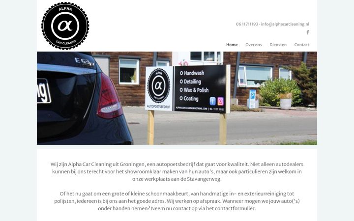 Screenshot of alphacarcleaning.nl