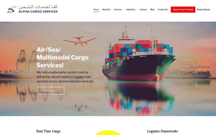 Screenshot of alphacargos.com