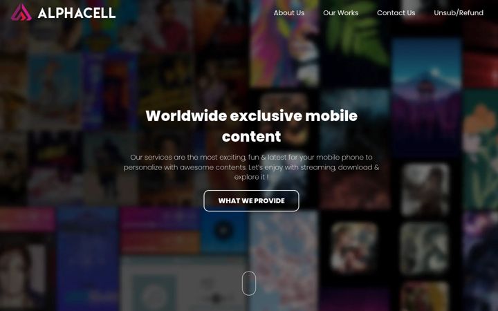 Screenshot von alphacell.co