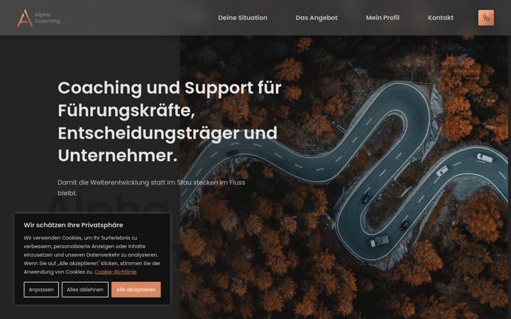 Screenshot of alphacoaching.gmbh