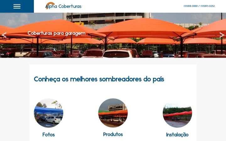 Screenshot of alphacoberturas.com.br