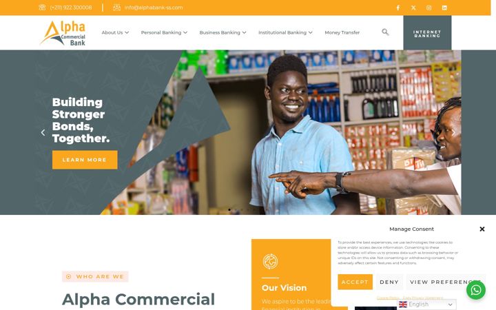 Screenshot di alphacommercialbank.com