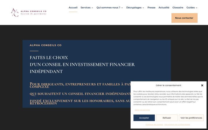 Screenshot di alphaconseilsco.com
