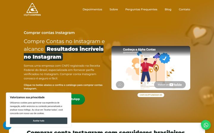 Screenshot of alphacontas.com