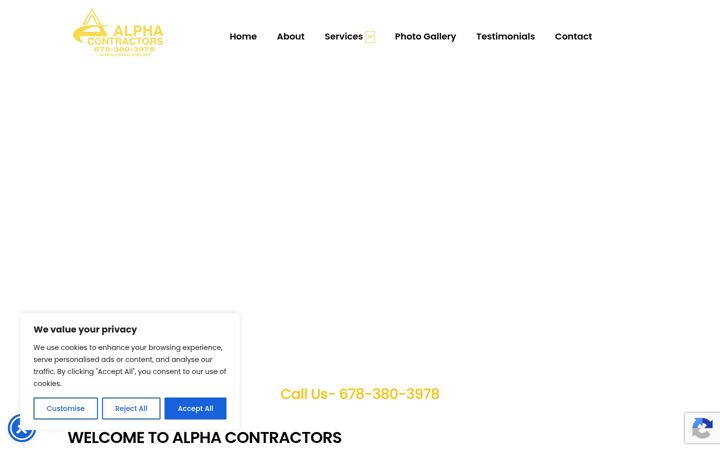 Screenshot of alphacontractors.net