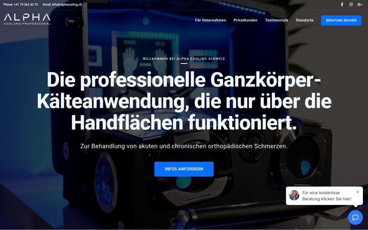Képernyőkép: alphacooling.ch