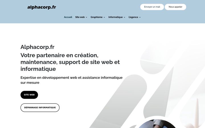 Screenshot of alphacorp.fr