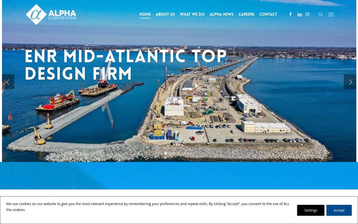 Screenshot of alphacorporation.com