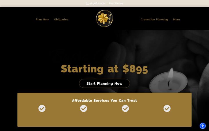 Screenshot of alphacrematory.com