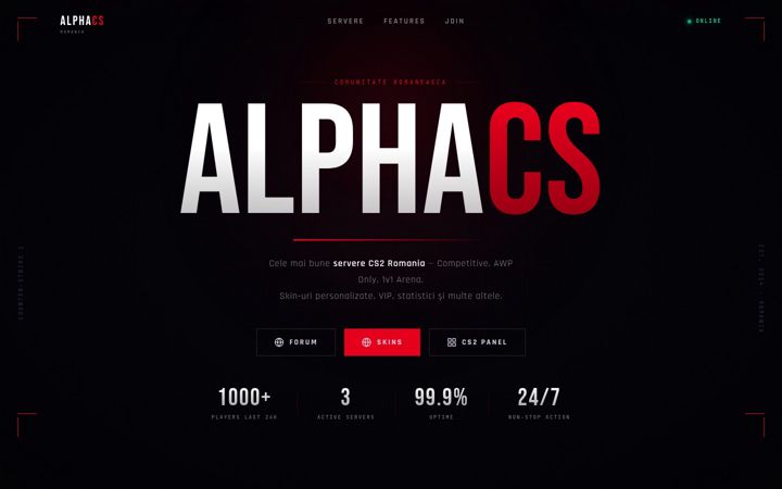 Screenshot of alphacs.ro