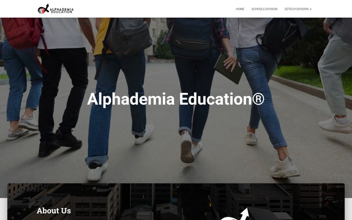 Screenshot of alphademia.com