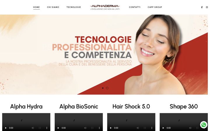 Snímek obrazovky alphaderma.it