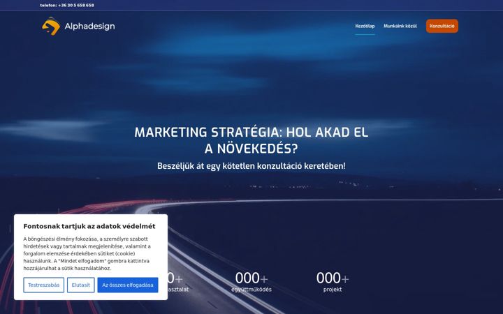 Screenshot of alphadesign.hu