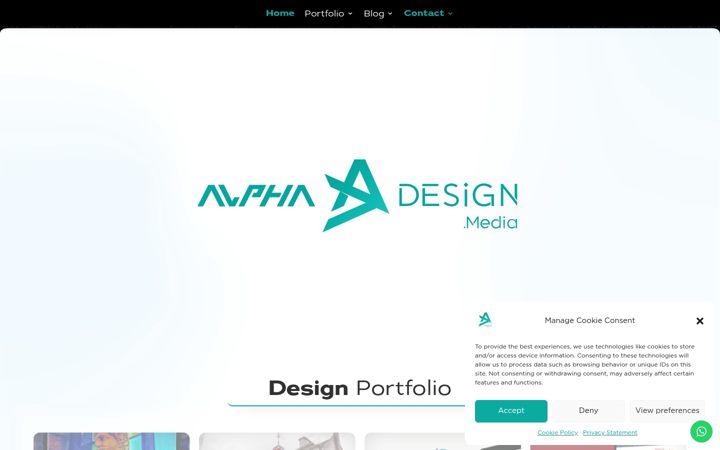 Screenshot of alphadesign.media