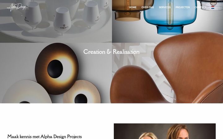 Screenshot of alphadesign.nl