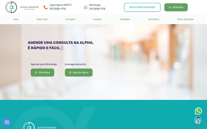 Screenshot of alphadiagnoseoftalmo.com.br