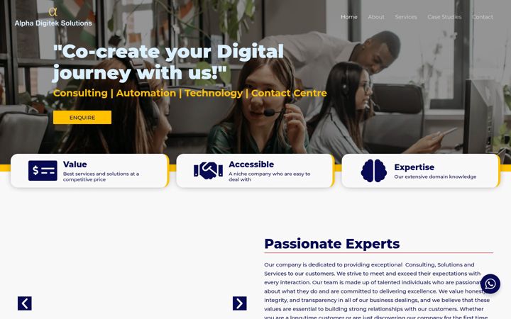 Screenshot of alphadigitek.com