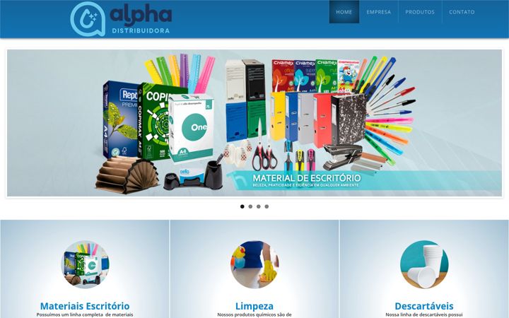 Screenshot of alphadistribuidora.com.br