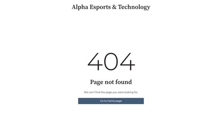 Ekrano kopija alphaesportstech.com
