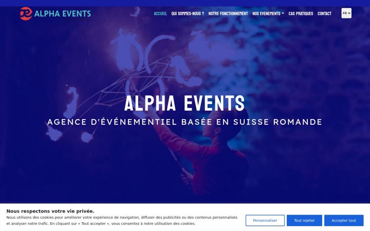 Screenshot of alphaevents.ch