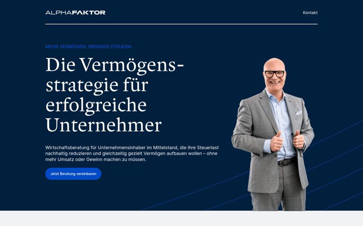Screenshot of alphafaktor.de