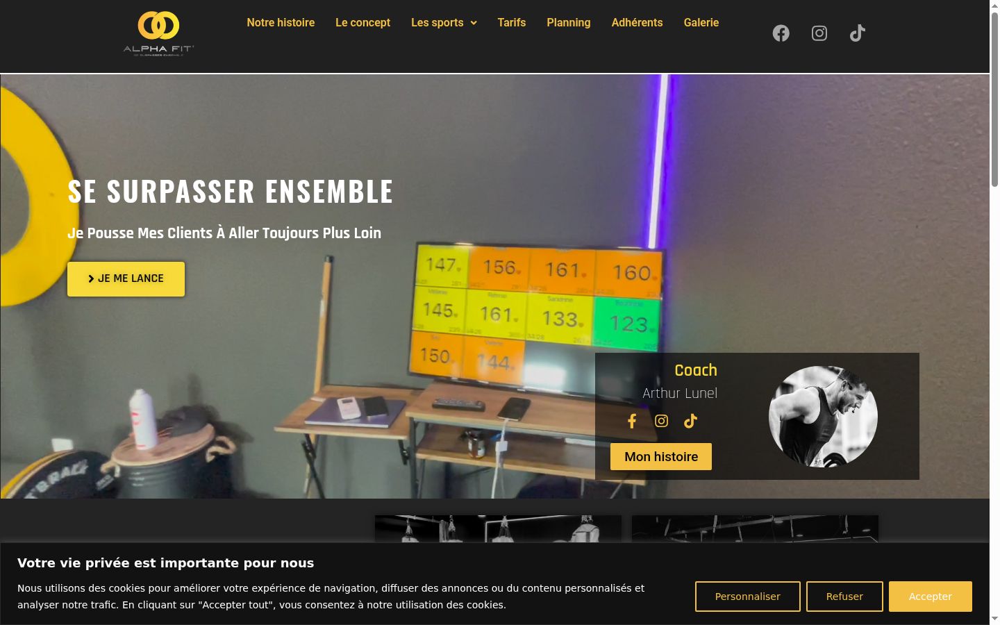 Screenshot del banner di consenso mostrato prima di qualsiasi interazione