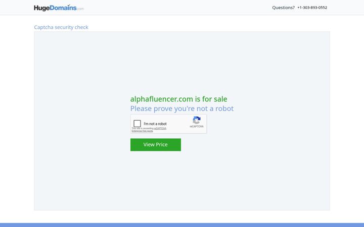 Screenshot of alphafluencer.com