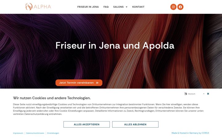 Screenshot of alphafriseure.de