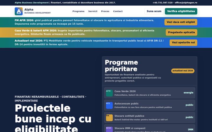 Screenshot of alphagan.ro