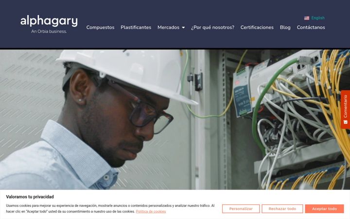 Screenshot von alphagarycompuestos.com