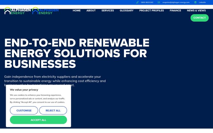 Screenshot of alphagen-energy.com