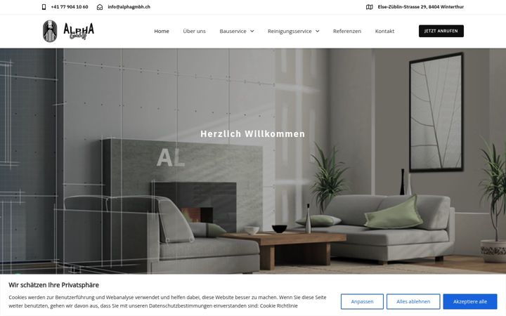 Screenshot of alphagmbh.ch