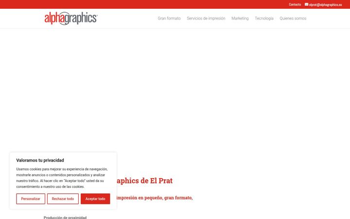 Capture d'écran de alphagraphics.com.es