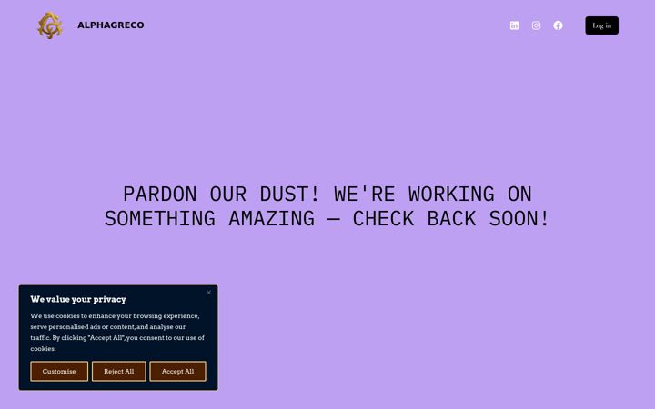 Screenshot of alphagreco.com