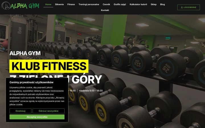 Screenshot of alphagym.pl